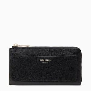 KATE SPADE Eva Continental L Textured Wallet Black